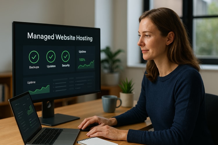 Managed website hosting with monitoring and ongoing technical care
