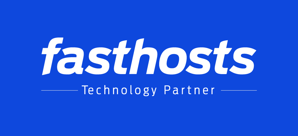 Fasthosts Technology Partner logo on a Cobalt blue background